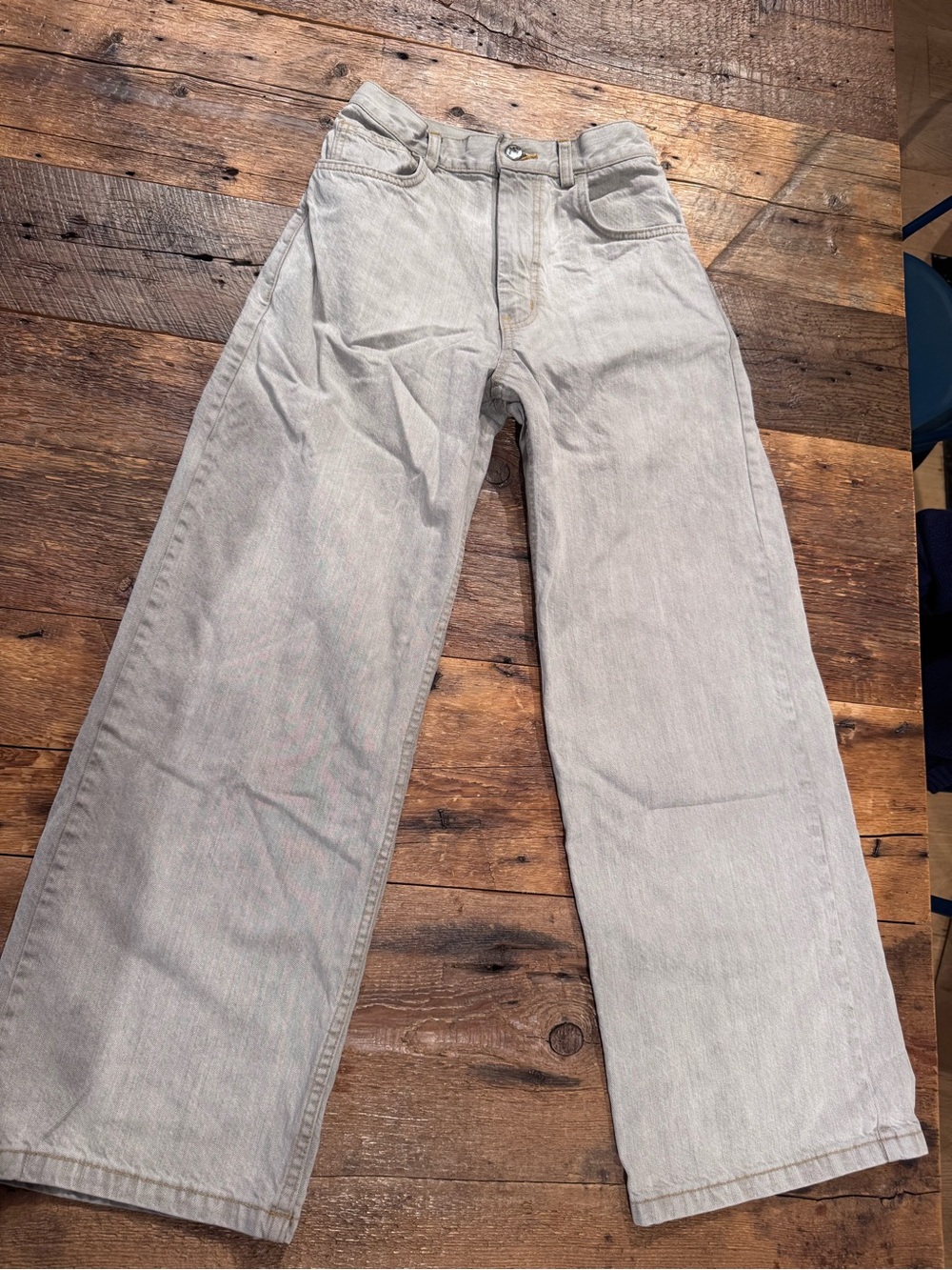 Rachel Comey Light Gray Wide-Leg Jeans